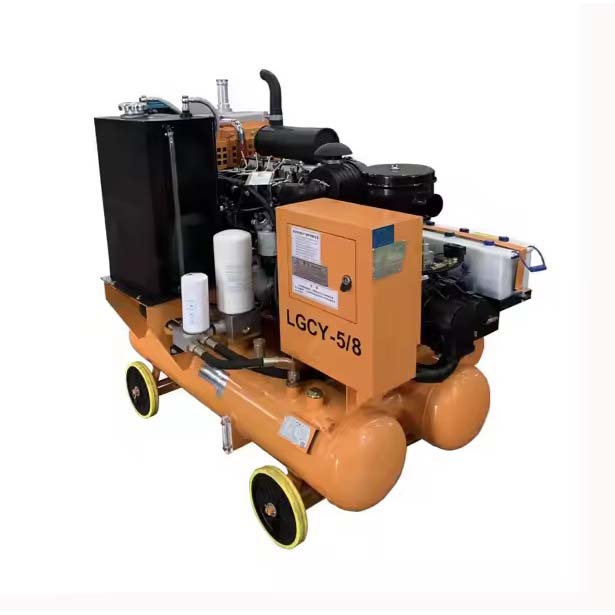 Compresor de aire de tornillo portátil con motor diesel LGCY-5